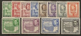 Somaliland Protectorate 1938 Kgvi Map To 5r Sg95/104