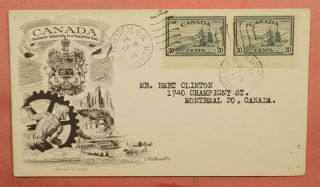 1946 Canada Fdc 20c Victory And Peace Effort Artmaster Cachet