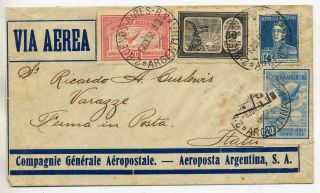 ARGENTINA 1930 - 31 TRIO OF COMMERCIAL AIRMAIL COVERS TO ITALY (ONE REGISTERED) 3