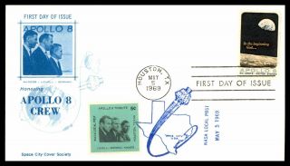 Mayfairstamps Us Fdc 1969 Apollo 8 Crew Nasa Local Post First Day Cover Wwb_6274