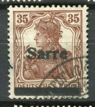 Saar; (saargebiet) 1920 Jan First Issue Germania Optd.  Fine 35pf