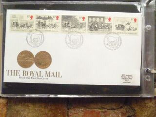 1984 The Royal Mail Coaches Set Of 5 Stamps First Day Cover