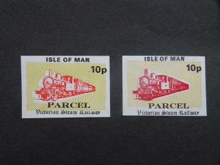 Victorian Steam Railway Newspaper & Letter Stamps From The Isle Of Man.