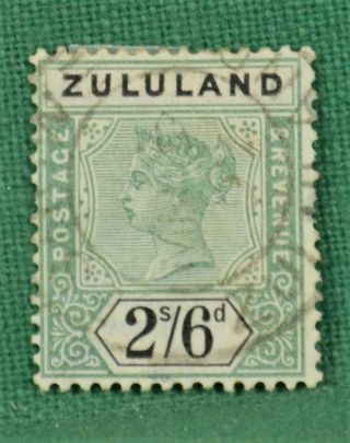 Zululand Stamp Victoria 1894 2/6d Green & Black Sg 26 (w59)