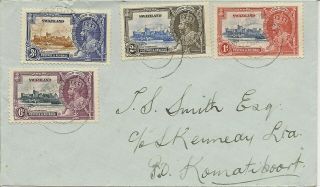 Swaziland 1935 Silver Jubilee Set On Cover