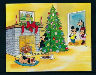[22173] Caicos Islands 1983 Disney Mickey Minnie Mouse Christmas Mnh