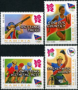 Namibia.  2012.  Olympic Games - London (mnh Og) Set Of 4 Stamps