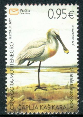 272 Montenegro 2017 - Fauna - Birds - Heron - Spoonbill - Mnh Set