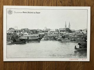 China Old Postcard Canton River