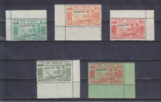 Hebrides 1938,  Postal Dues,  Sg D6 - D10,  Compl.  Set,  Mnh,  Corners