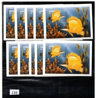 ,  10x Grenada - Mnh - Butterflyfish -