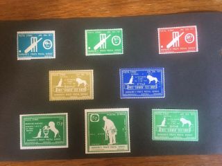 A Set Of 1970 - 71 Ashes Series Pirate Postal Service Cricket Stamps