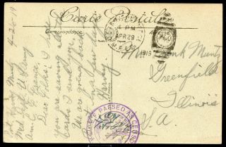 Mpes 760 (base Sec 4,  Le Havre,  Seine - Inferieure) 1918 Post Card Greenfield Il