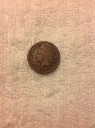 1893 Rare Old Indian Head Penny Cent Good Grade Civil War Era Coin