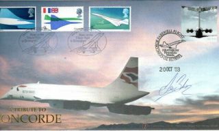 Buckingham Concorde Tribute Flight To Edinburgh 2003 Sgnd Pilot Les Brodie F2