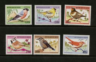 Benin 1997 994 - 9 Birds Songbirds 6v.  Mnh K524