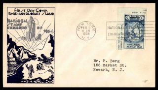 Mayfairstamps Us Fdc 1934 Byrd Imperforate Stamp National Stamp Exhibition First