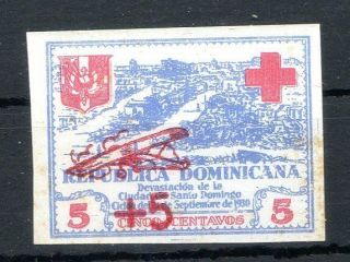Dominican Republic Red Cross Sc Rac 6b M No Gum
