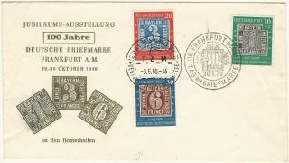 Germany Scott 667 - 668 & B309 Stamp Centenary Complete Set Canceled On Cover