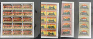 Guinea Guinee Ecuatorial 1972 Trains Locomotives Set Mnh X 15 (105 Stamps) (gu1)
