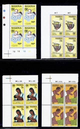 Nigeria,  Mnh Quartblock Stamps,  Lot No.  26