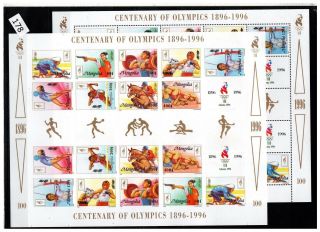 Mongolia 1996 - Mnh - Perf,  Imperf - Olympics - Archery,  Boxing,  Cycling