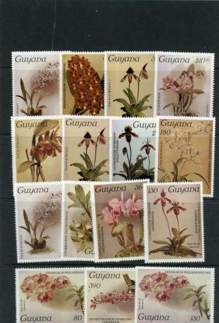 Guyana 1987 Orchids Scott 1227//1246 Lh