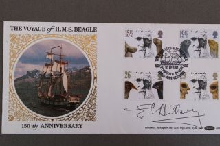 1982 The Voyage Of Hms Beagle Fdc - Signed By Edmund Hillary