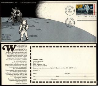 C76 First Man On The Moon September 9 1969 Mellone 166 Historic Moments Cachet