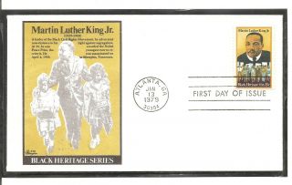 Us Scott 1771 Martin Luther King Fdc.  Bazaar Cachet