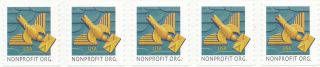 Us 4495 Art Deco Bird Nonprofit 5c Coil Strip 5 Mnh 2011