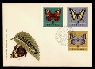 Dr Who 1967 Poland Butterfly Fdc Pictorial Cancel C134845