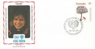 Fdc International Year Of The Child Canada 1979