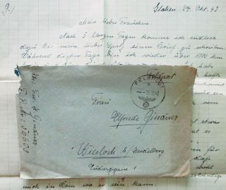 Translated Feldpost Letter - German Military Police - Africa Corps Italy 1943