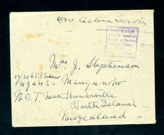 Posted By A Wounded Soldier Nz Wwi Forces Cover 1917 To Zealand (s266)