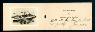 Hms Medway 4th Submarine Flotilla China Station Christmas Card.  (s252)