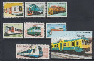 Guinea Bissau 1989 Railways Sc 795 - 802 Never Hinged