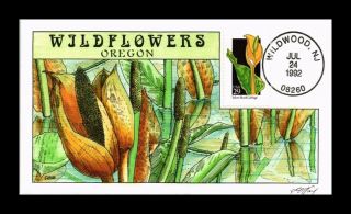 Dr Jim Stamps Us Fdc Collins Hand Painted Wildflowers Scott Number 2693