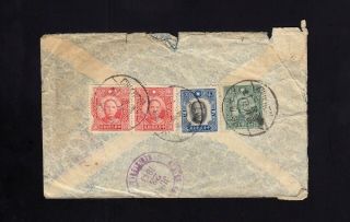 China: 1943 Registered/air Mail/censored Cover To Usa,  Faulty