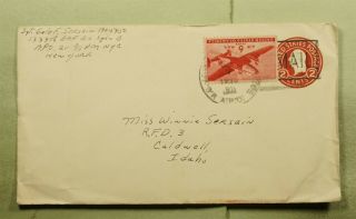 Dr Who 1945 Apo 211 Chenghung China Stationery Airmail To Usa Wwii E68357
