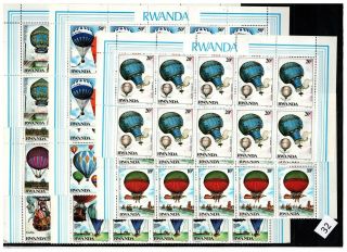 == 10x Rwanda 1984 - Mnh - Air Balloons -