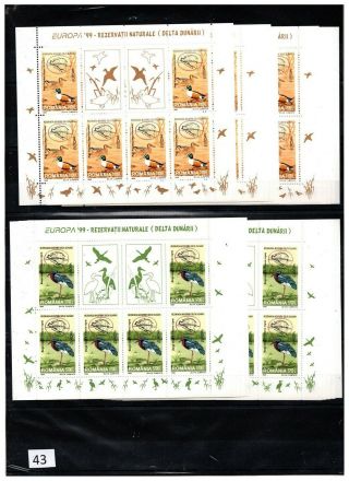 == Romania 1999 - Mnh - Europa Cept - Nature - Birds - 10 Sheets - 60 Sets