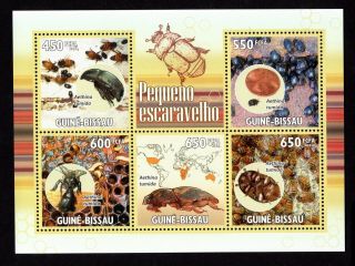 Guine Bissau 2010 Sheet W/ Stamps Mi 4798 - 4802 Mnh Cv=12€