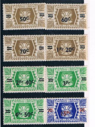 Wallis & Futuna - French Colonial - Complete Set Of 8 Stamps Mnh (wall 211)