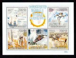 Guine Bissau 2009 Sheet W/ Stamps Mi 4420 - 4424 Mnh Cv=14€