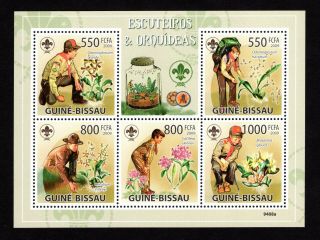Guine Bissau 2009 Sheet W/ Stamps Mi 4355 - 4359 Mnh Cv=14€