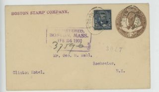 Mr Fancy Cancel Registered Boston Stamp Company Rochester Ny 1900 Cvr 2752