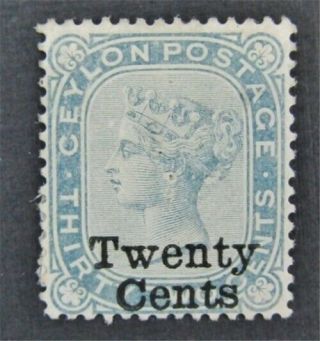 Nystamps British Ceylon Stamp 106 Og H $85