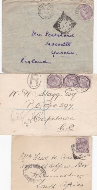 Boer War Trio Of Covers Including With Mafeking Squared Circle.
