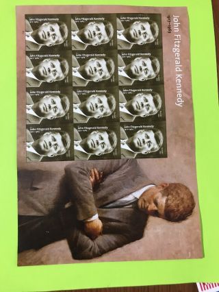 Usps Book Of 12 Stamps Face Value $6.  60 John Kennedy 1917 - 1963 Jfk Forever